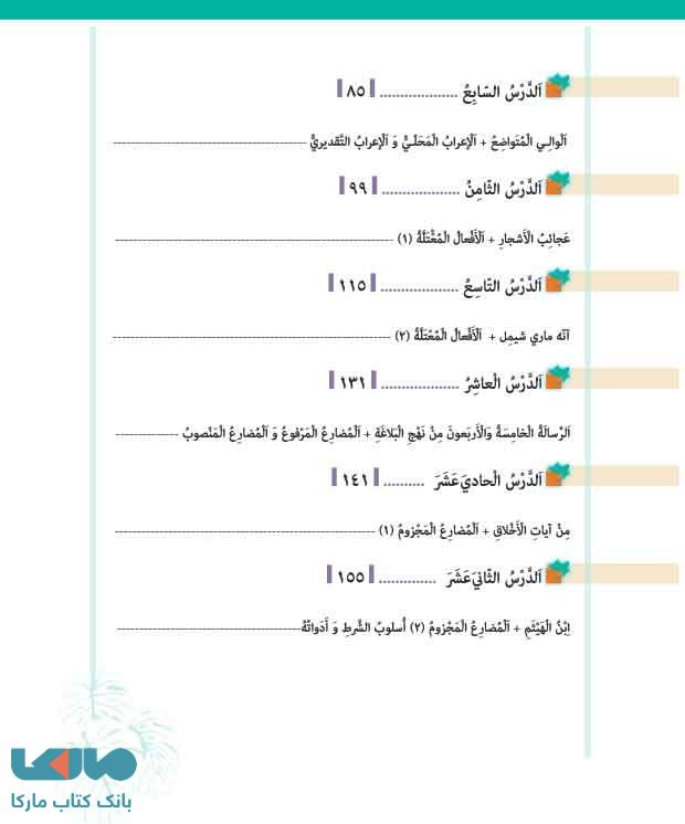 فهرست عربی زبان قرآن 2 یازدهم درسی علوم و معارف اسلامی.png